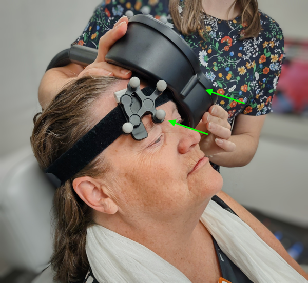 TMS-Headband-Coil-Emitter Being part of a research study - TMS coil