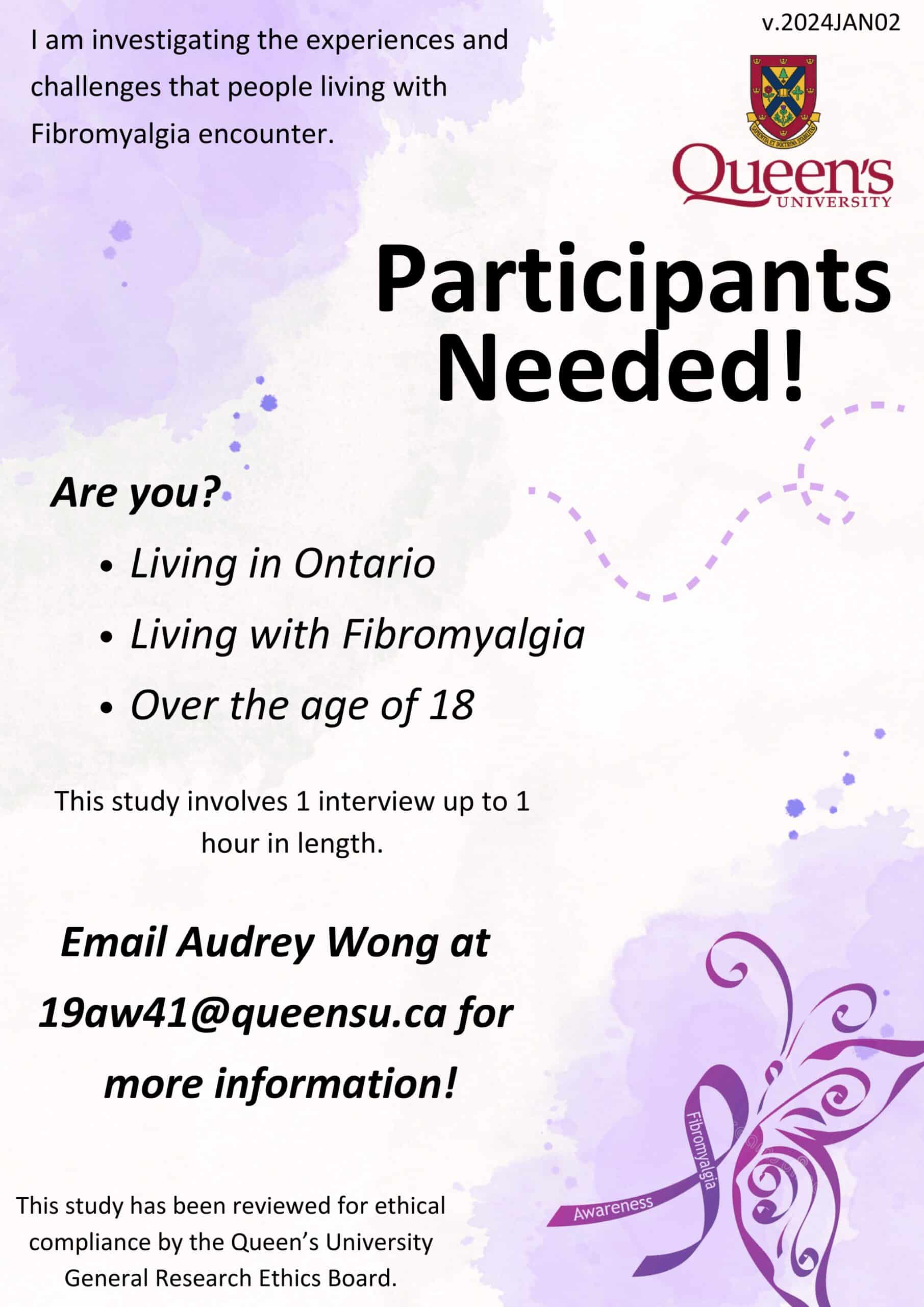 Queen’s University – Lived experiences and challenges study