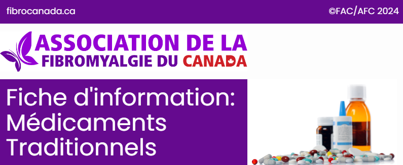Fiche d'information – Médicaments traditionnels utilisés pour traiter la fibromyalgie